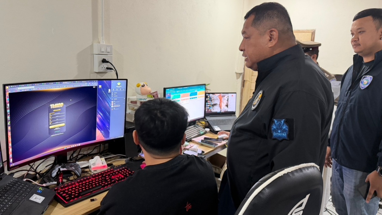 警方逮捕一对夫妻 "管理员" 在线赌博网站 发现年营业额超过3.6亿泰铢